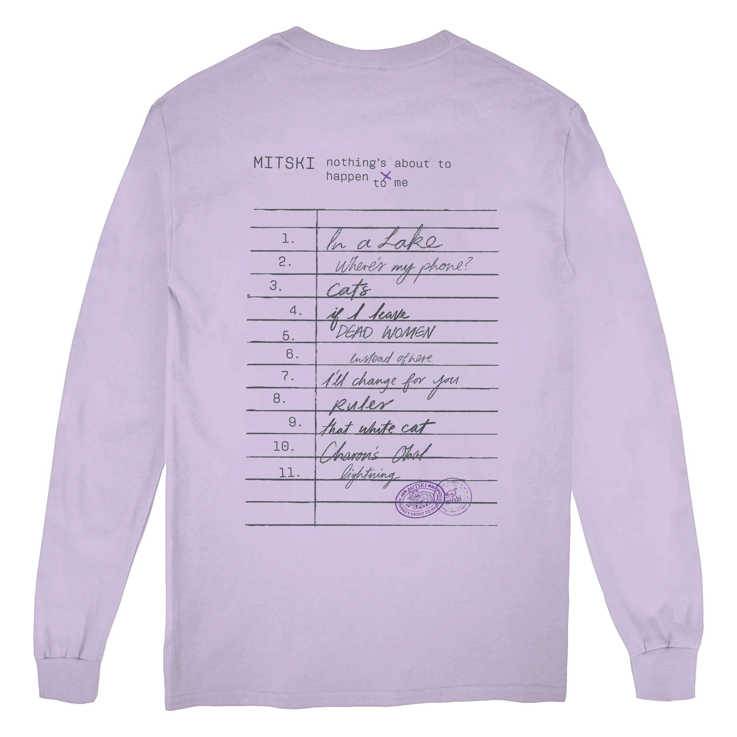 Library Stamp Long Sleeve Tee (Orchid) - Image 3